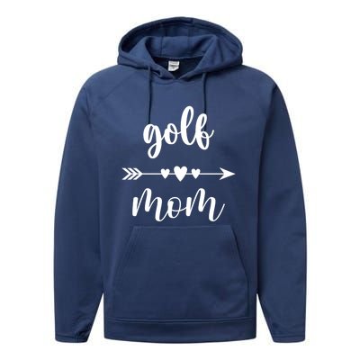 Golf Mom Golfer Golf Lovers Gift Funny Golfing Mom Gift Performance Fleece Hoodie