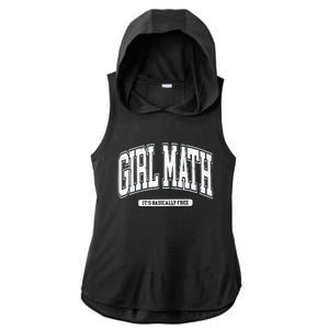 Girl Math Ladies PosiCharge Tri-Blend Wicking Draft Hoodie Tank