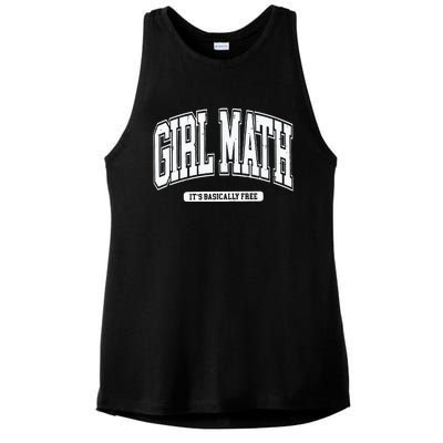 Girl Math Ladies PosiCharge Tri-Blend Wicking Tank