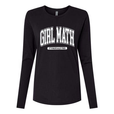 Girl Math Womens Cotton Relaxed Long Sleeve T-Shirt