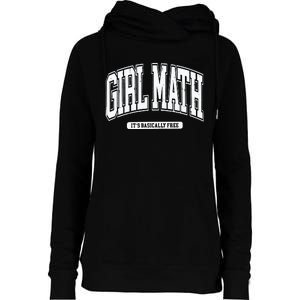 Girl Math Womens Funnel Neck Pullover Hood