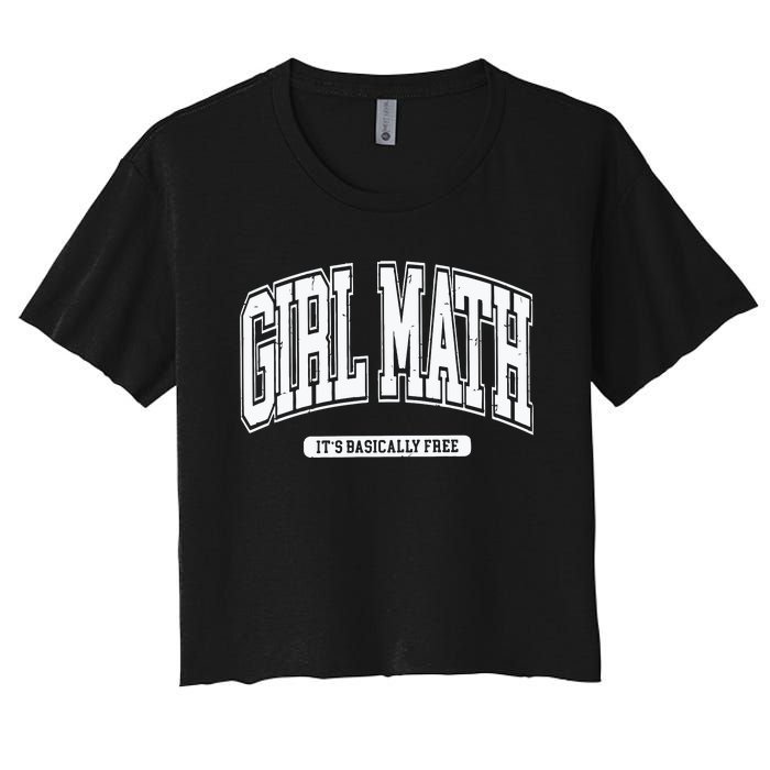 Girl Math Women's Crop Top Tee