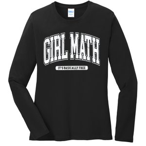 Girl Math Ladies Long Sleeve Shirt