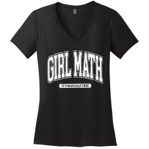 Girl Math Women's V-Neck T-Shirt