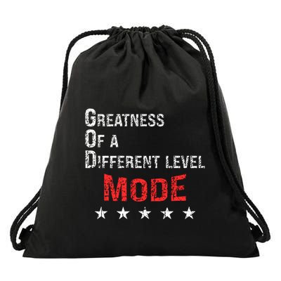 God Mode Greatness At A Different Level Drawstring Bag