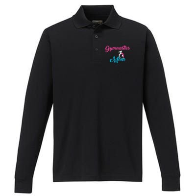 Gymnastics Mom Gift Mom Support Gift Gymnast Gift Cool Gift Performance Long Sleeve Polo