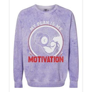 Gym Motivation Graphic Colorblast Crewneck Sweatshirt