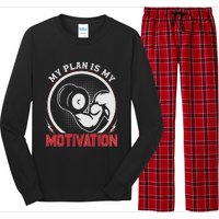 Gym Motivation Graphic Long Sleeve Pajama Set