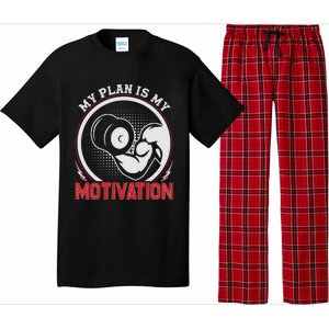 Gym Motivation Graphic Pajama Set