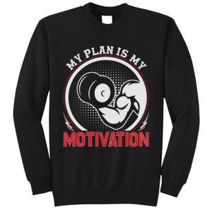 Gym Motivation Graphic Tall Sweatshirt