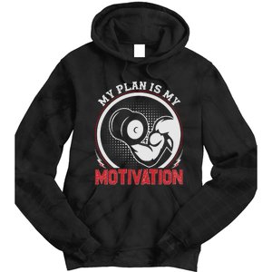 Gym Motivation Graphic Tie Dye Hoodie