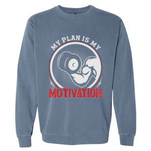 Gym Motivation Graphic Garment-Dyed Sweatshirt