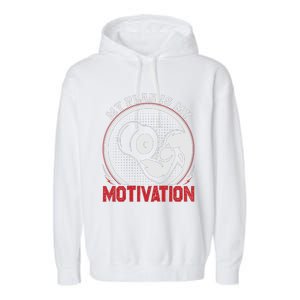 Gym Motivation Graphic Garment-Dyed Fleece Hoodie