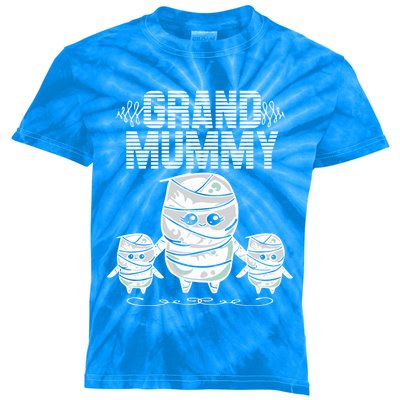 Grand Mummy Grandma Halloween Costume Funny Nana Spooky Cute Gift Kids Tie-Dye T-Shirt