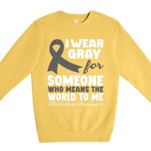 Glioblastoma Multiforme Gbm Advocate Astrocytoma Brain Tumor Gift Premium Crewneck Sweatshirt