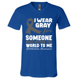 Glioblastoma Multiforme Gbm Advocate Astrocytoma Brain Tumor Gift V-Neck T-Shirt