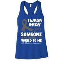 Glioblastoma Multiforme Gbm Advocate Astrocytoma Brain Tumor Gift Women's Racerback Tank