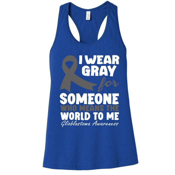 Glioblastoma Multiforme Gbm Advocate Astrocytoma Brain Tumor Gift Women's Racerback Tank