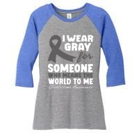 Glioblastoma Multiforme Gbm Advocate Astrocytoma Brain Tumor Gift Women's Tri-Blend 3/4-Sleeve Raglan Shirt