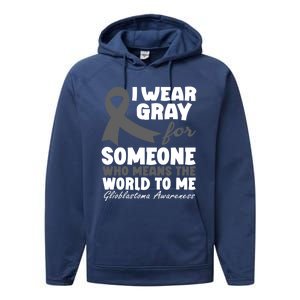 Glioblastoma Multiforme Gbm Advocate Astrocytoma Brain Tumor Gift Performance Fleece Hoodie