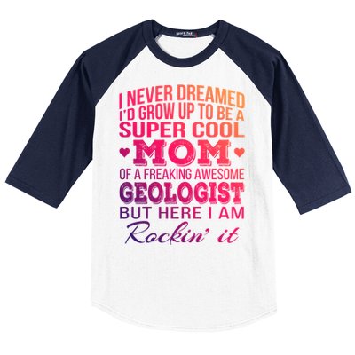 Geologist's Mom Gift Mother's Day Funny Gift Baseball Sleeve Shirt