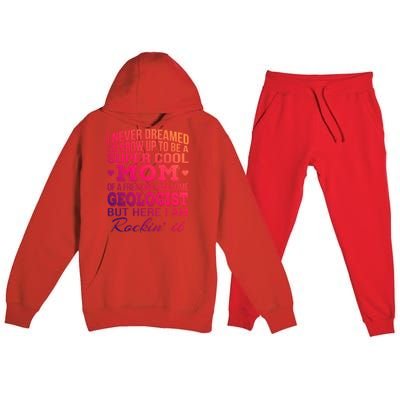 Geologist's Mom Gift Mother's Day Funny Gift Premium Hooded Sweatsuit Set