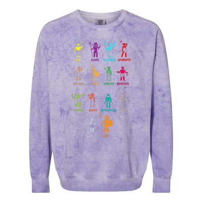 Greek Mythology Gods Gods Of Greece Colorblast Crewneck Sweatshirt