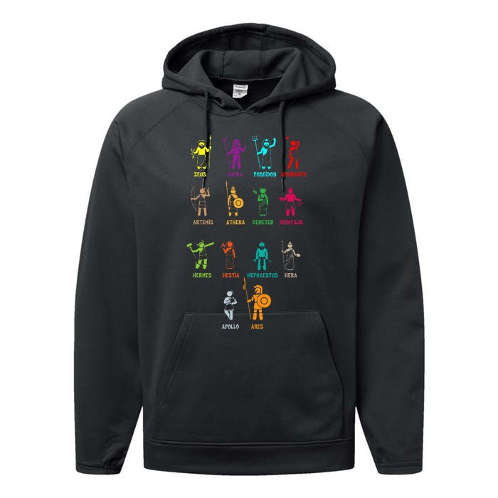 Greek Mythology Gods Gods Of Greece Performance Fleece Hoodie