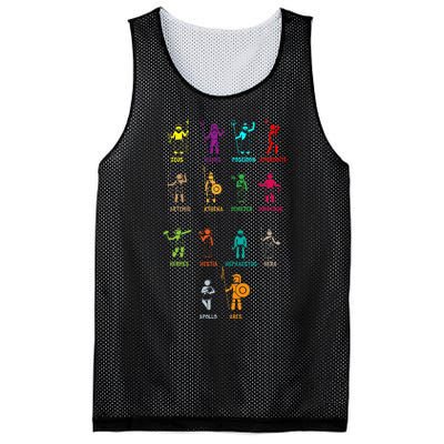 Greek Mythology Gods Gods Of Greece Mesh Reversible Basketball Jersey Tank