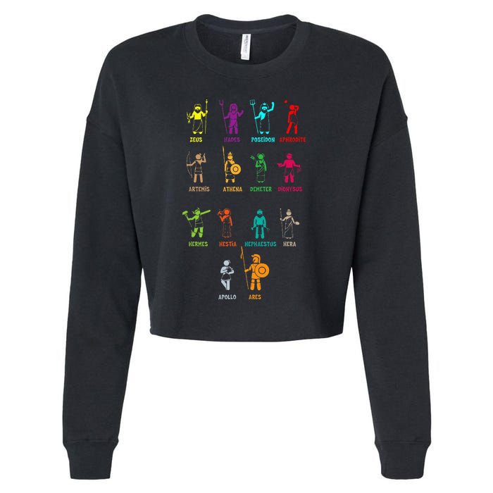 Greek Mythology Gods Gods Of Greece Cropped Pullover Crew