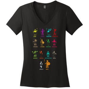 Greek Mythology Gods Gods Of Greece Women's V-Neck T-Shirt