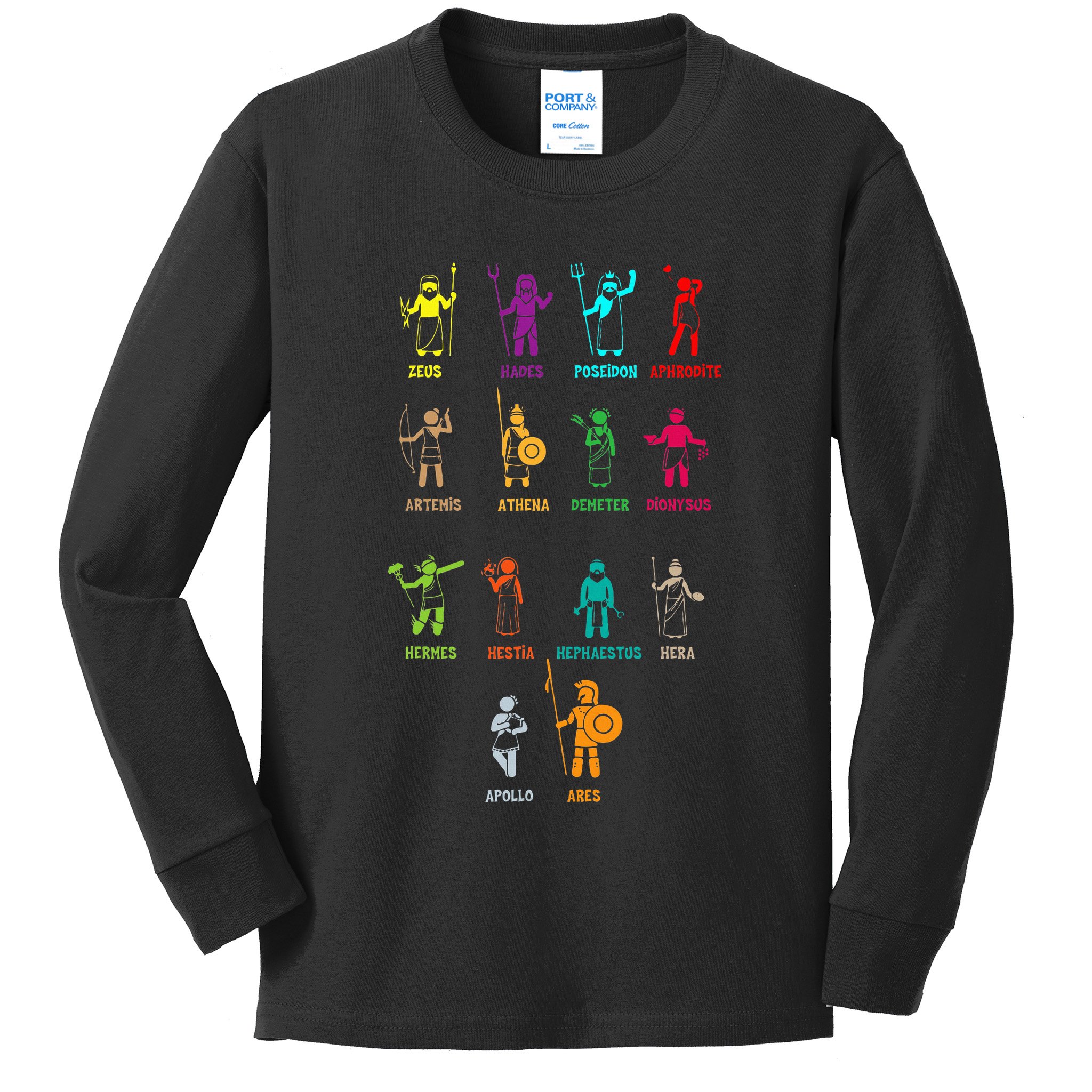 Greek Mythology Gods Gods Of Greece Kids Long Sleeve Shirt