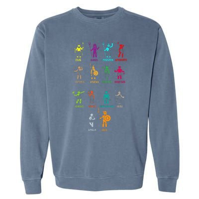 Greek Mythology Gods Gods Of Greece Garment-Dyed Sweatshirt