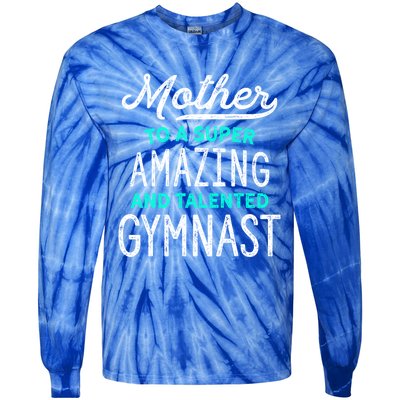 Gymnast Mother Gift For Gymnastics Moms Gift Teal Tie-Dye Long Sleeve Shirt