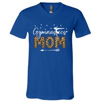 Gymnastic Mom Gift Leopard Gymnastics Mother Gymnast Great Gift V-Neck T-Shirt