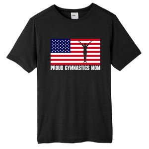 Gymnastics Mom Great Gift With Usa Flag Tall Fusion ChromaSoft Performance T-Shirt