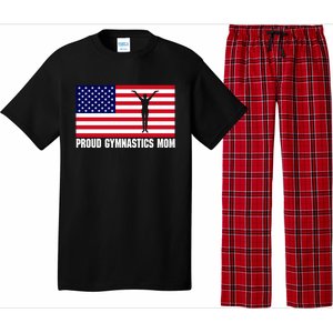 Gymnastics Mom Great Gift With Usa Flag Pajama Set