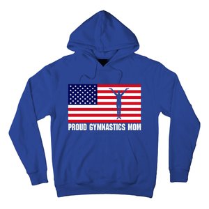 Gymnastics Mom Great Gift With Usa Flag Hoodie