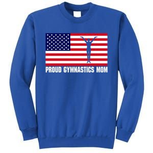 Gymnastics Mom Great Gift With Usa Flag Sweatshirt