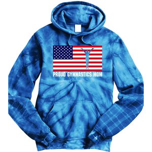 Gymnastics Mom Great Gift With Usa Flag Tie Dye Hoodie