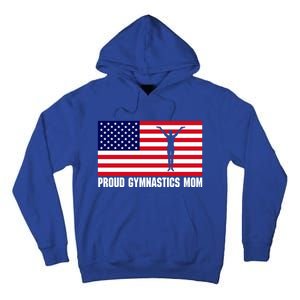 Gymnastics Mom Great Gift With Usa Flag Tall Hoodie