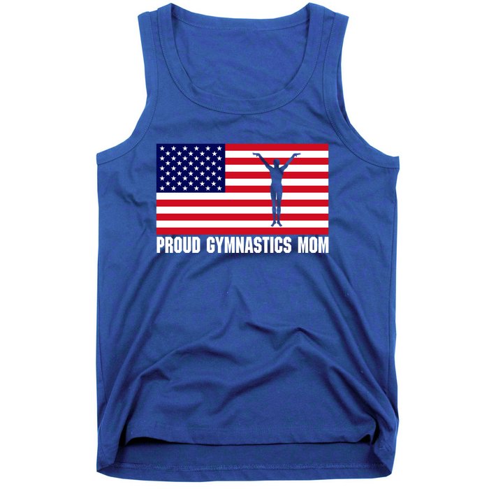 Gymnastics Mom Great Gift With Usa Flag Tank Top