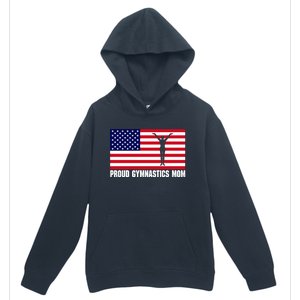 Gymnastics Mom Great Gift With Usa Flag Urban Pullover Hoodie