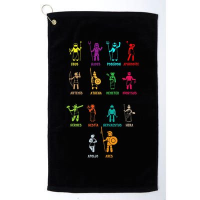 Greek Mythology Gods Gods of Greece Platinum Collection Golf Towel