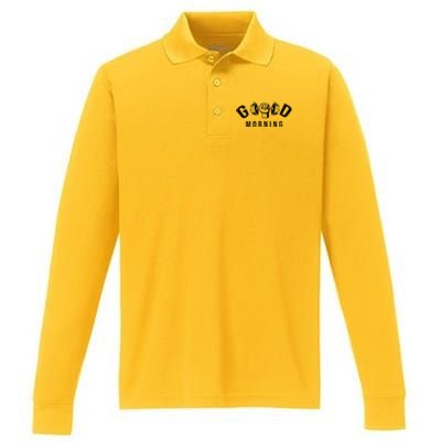 Good Morning Gym Performance Long Sleeve Polo