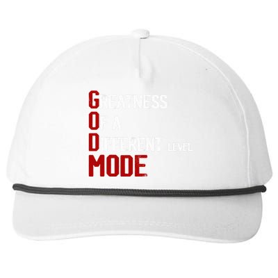 God Mode Greatness Of A Different Level Head Ofthe Table Snapback Five-Panel Rope Hat