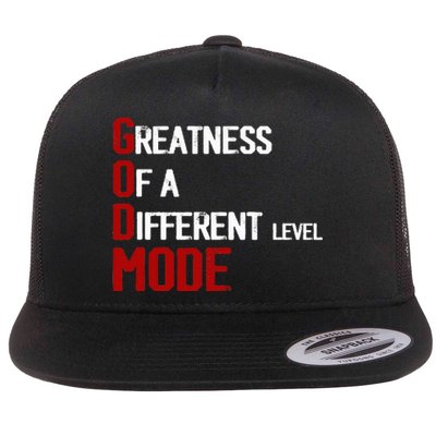 God Mode Greatness Of A Different Level Head Ofthe Table Flat Bill Trucker Hat