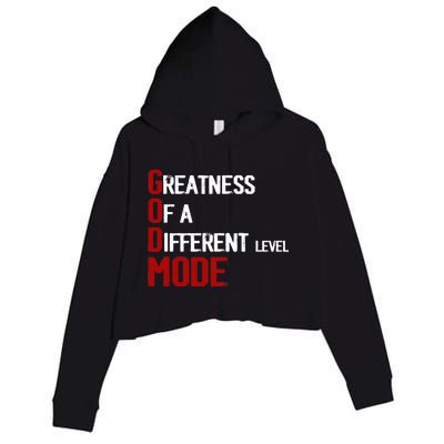 God Mode Greatness Of A Different Level Head Ofthe Table Crop Fleece Hoodie