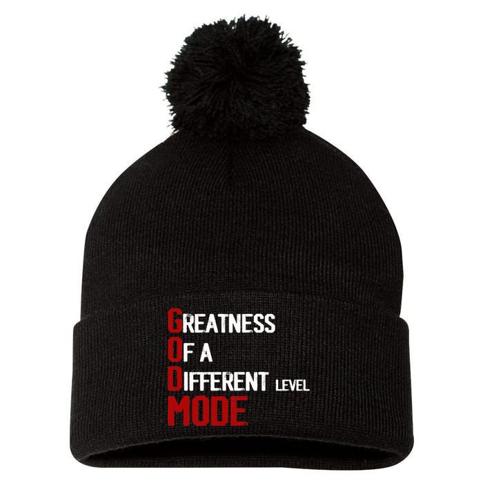 God Mode Greatness Of A Different Level Head Ofthe Table Pom Pom 12in Knit Beanie