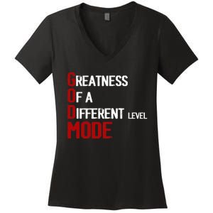 God Mode Greatness Of A Different Level Head Ofthe Table Women's V-Neck T-Shirt